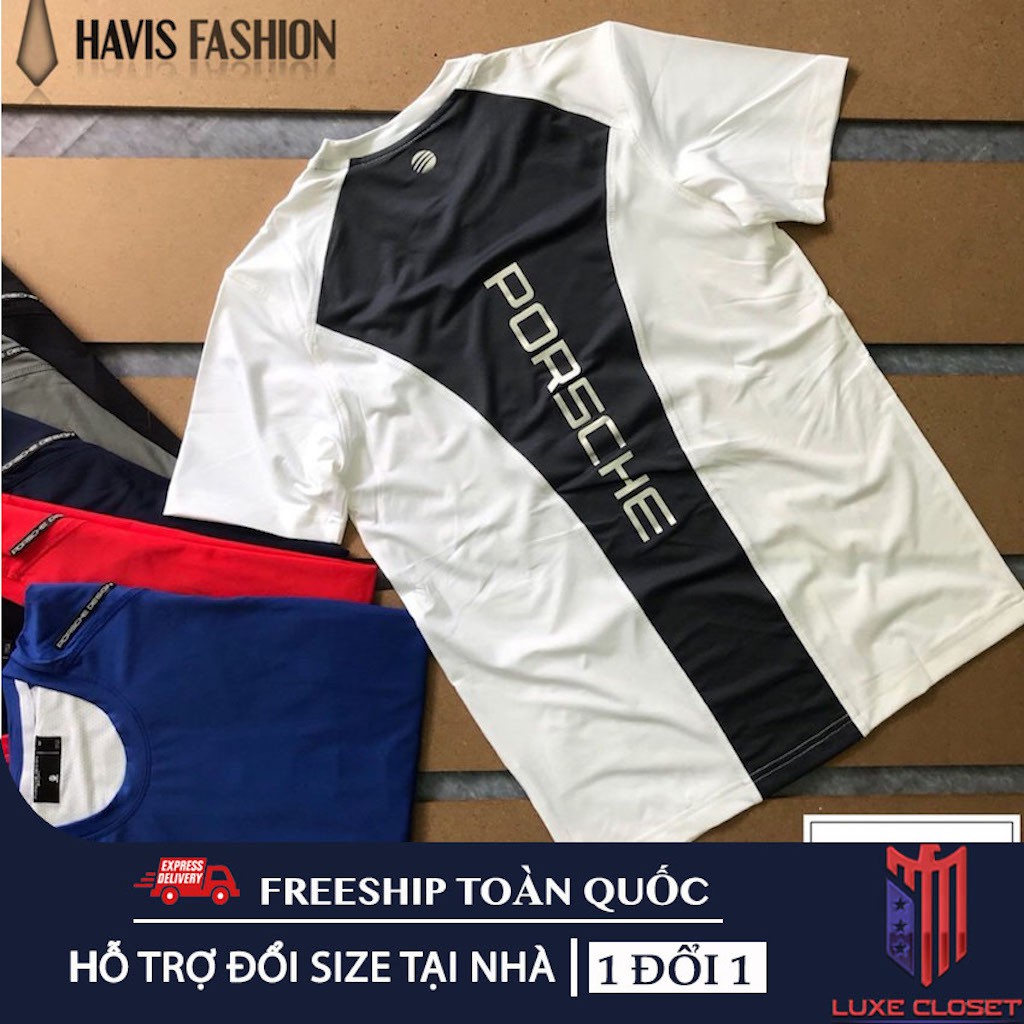 Áo thun thể thao nam cổ tròn phối hai màu cực chất ADBP001 | BigBuy360 - bigbuy360.vn