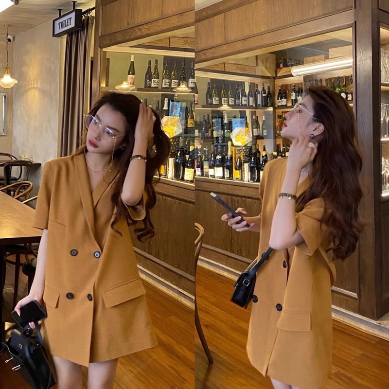 [Siêu Hot] Áo Vest Nữ Nâu Dáng Dài Phong Cách Hàn Quốc Có Ảnh Thật Kèm Video