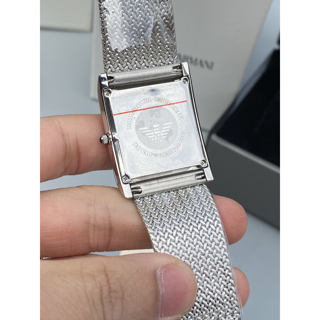 Đồng hồ Nam cao cấp Emporio Armani dây thép đan lụa cao cấp