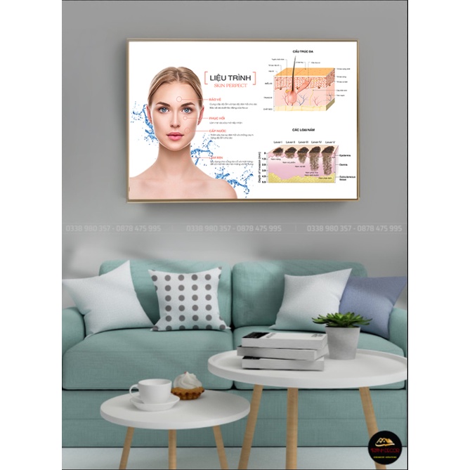 GIÁ XƯỞNG] TRANH TREO TUONG CHĂM SÓC DA/SPA/THẨM MỸ VIỆN SIÊU ĐẸP KT 50*70