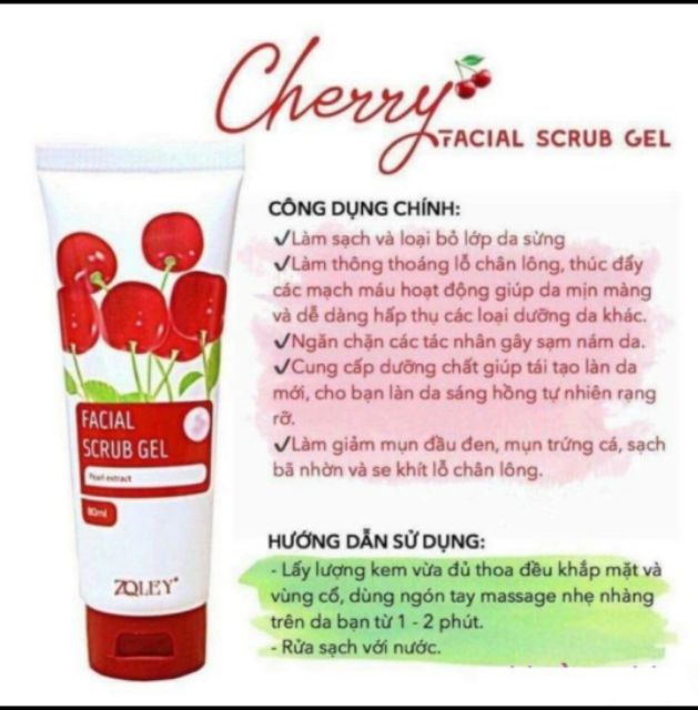 GEL tẩy tế bào chết hương cherry ( chính hãng)