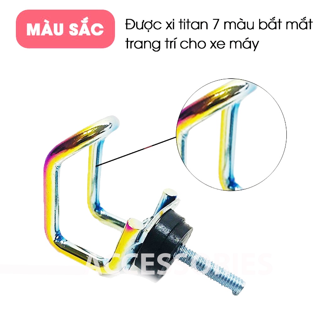 Móc Treo Đồ Titan Mẫu Móc Câu-Gạt Kẹp-Chữ U Gắn Xe Máy TIện Dụng Mạ Titan PKPH