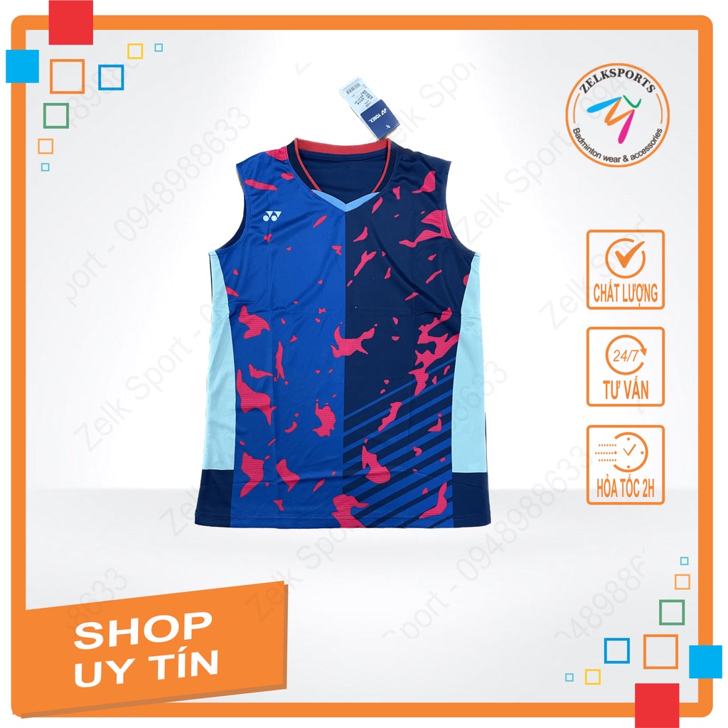 Áo cầu lông Yonex 6248 sát nách Trắng nam