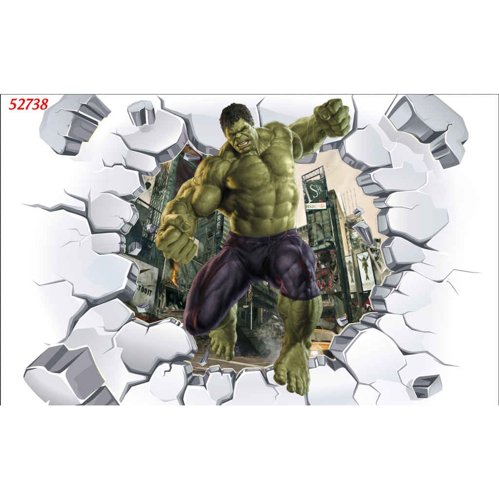 Tranh Dán Tường Giành Cho Trẻ Em Khổ Lớn JOCKER, NGƯỜI KHỔNG LỒ XANH