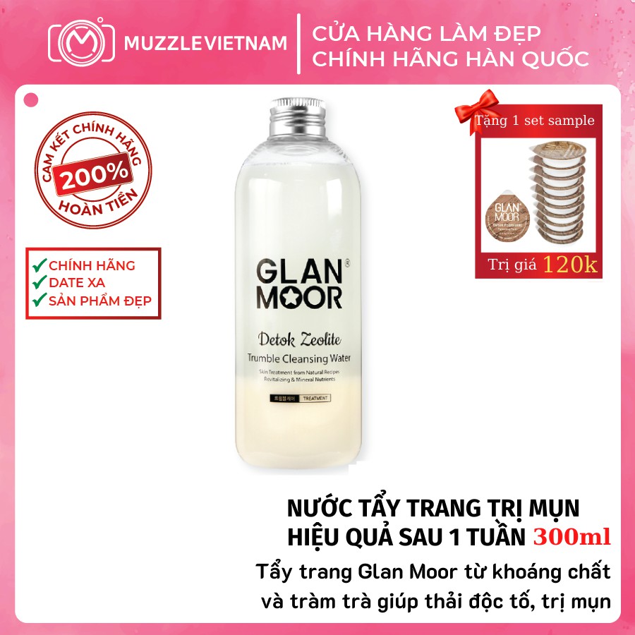 [Tặng Set Sample] Nước Tẩy Trang Thải Độc Tố GLAN MOOR Detok Zeolite Trumble Cleasing Water