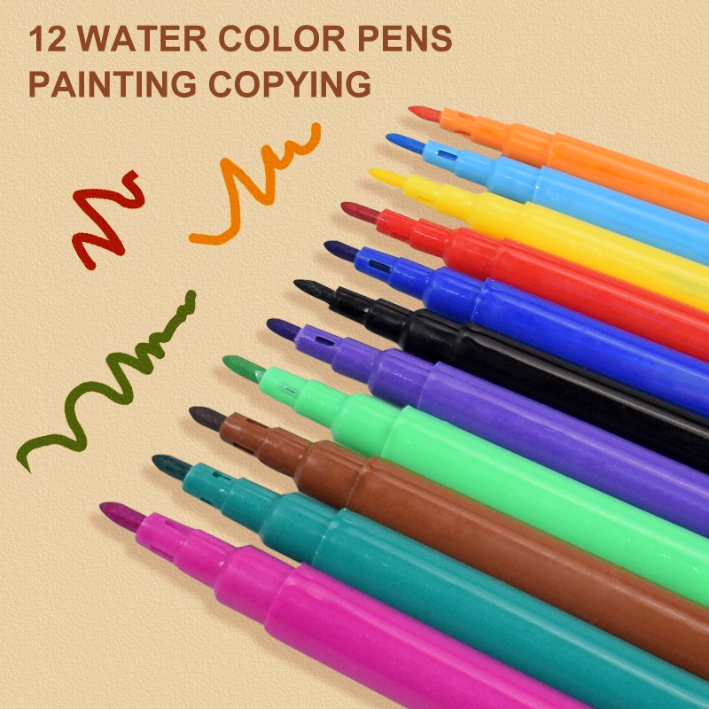 Bảng Vẽ Đồ Chơi Để Bàn 12 Màu Họa Tiết Hoạt Hình Cho Bé