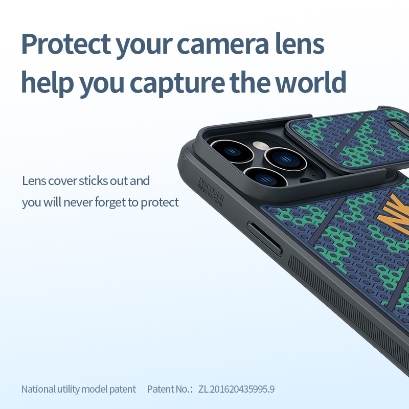 Ốp Điện Thoại NILLKIN Chống Sốc Họa Tiết Tổ Ong Cho iPhone 14 Pro