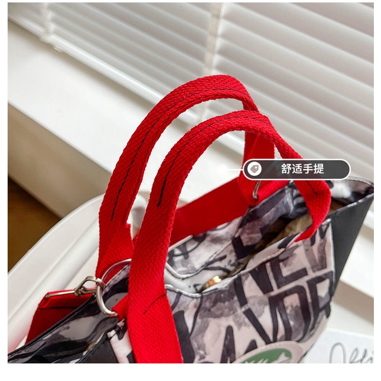 Túi vải Cỡ Lớn In Họa Tiết Starbucks Phong Cách Hàn Quốc Cho Nữ