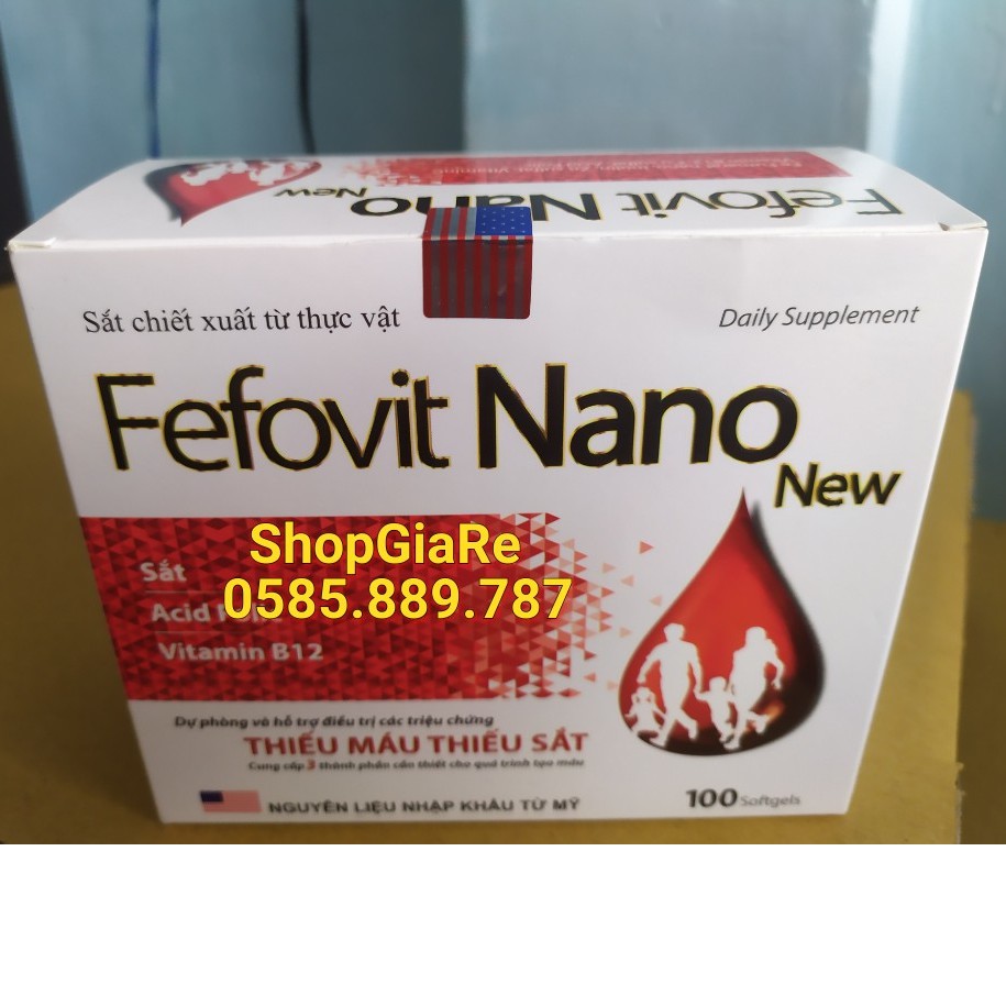 Fefovit Nano bổ sung sắt và vitamin giảm thiếu máu do thiếu sắt, hỗ trợ quá trình tạo máu, quá trình tạo hồng cầu