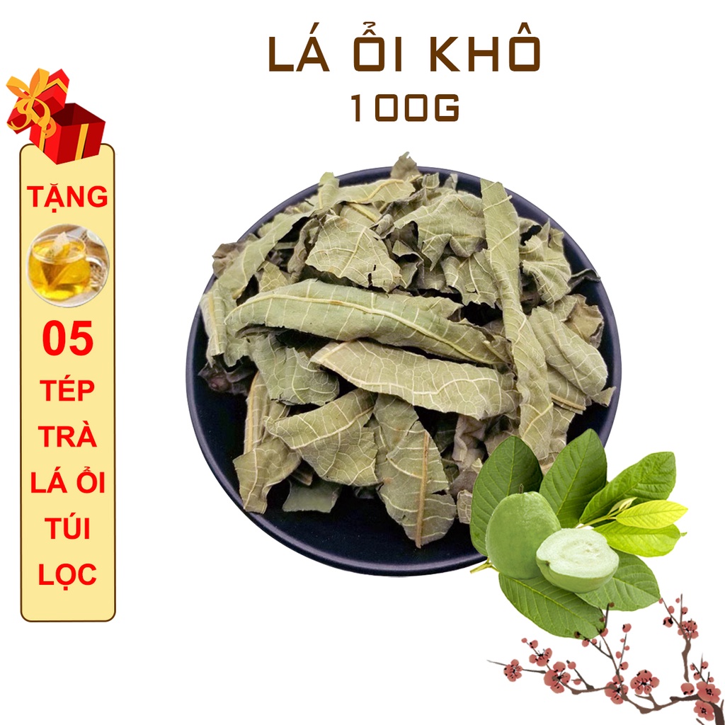 Lá ổi non phơi khô 100g (Lá ổi giảm cân, đọt ổi khô, thơm, sạch)
