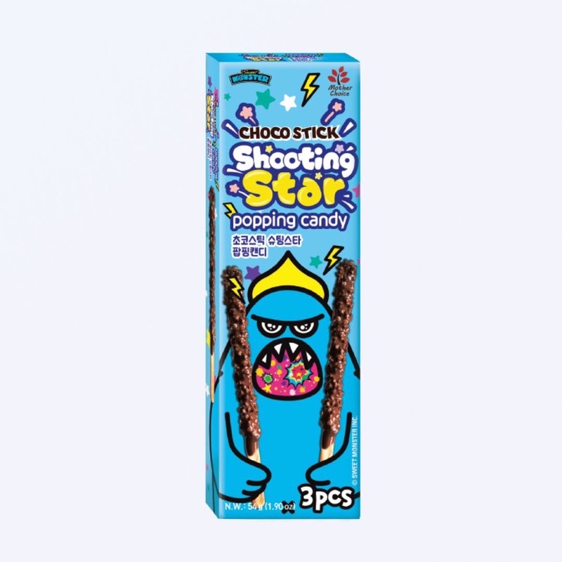 BÁNH QUE SOCOLA SWEET MONSTER CHOCO STICK SHOOTING STAR 54G CRUNKY/ POPPING CANDY