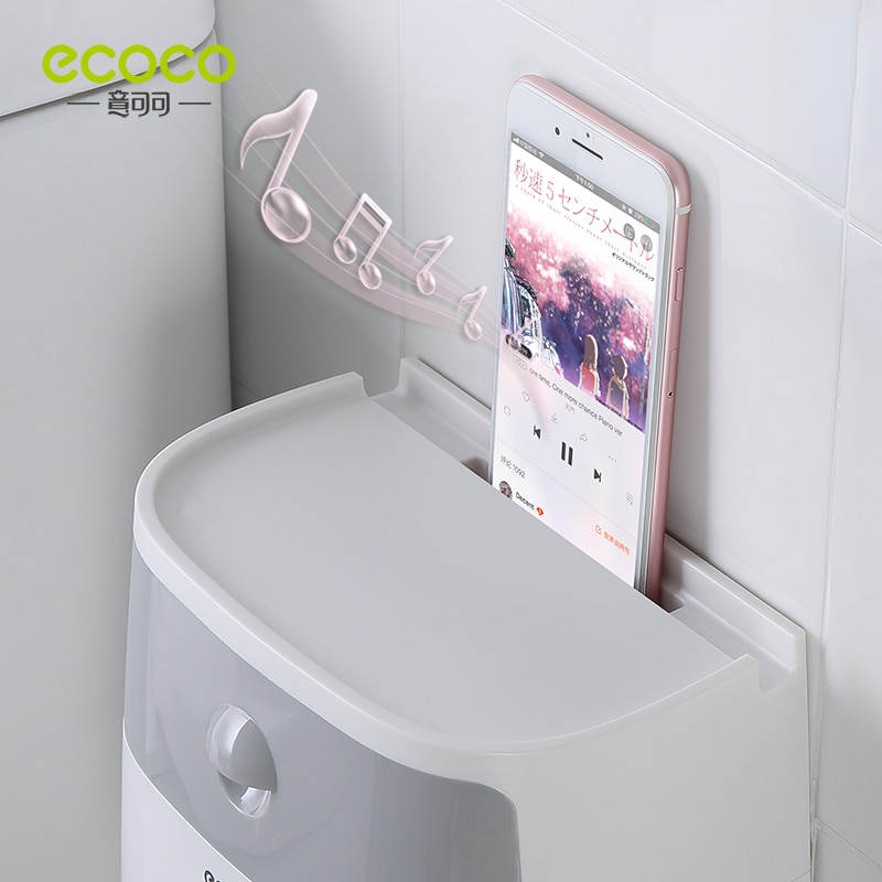 Hộp đựng khăn giấy ECOCO gắn tường có ngăn kéo tiện lợi cho nhà tắm