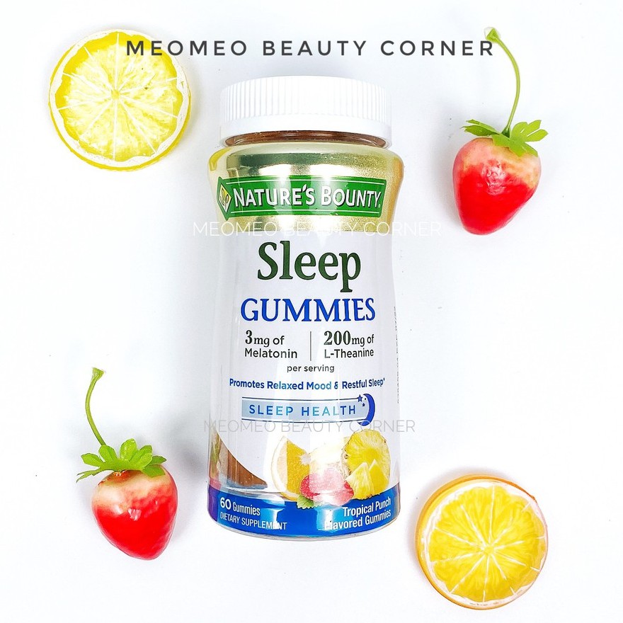 Kẹo Ngủ Ngon Melatonin 3mg Sleep Gummies Nature’s Bounty 60v