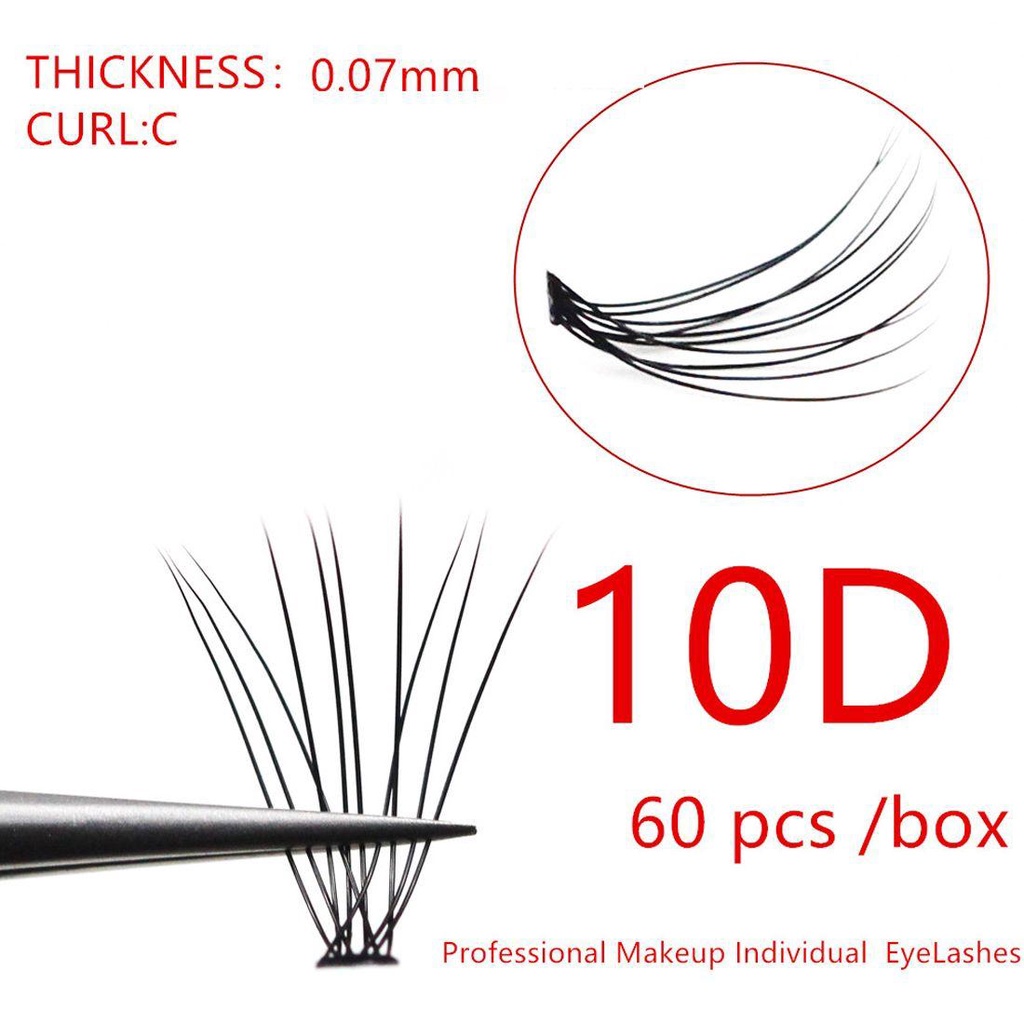 Hộp 60 Cụm Lông Mi Giả Mềm Chuyên Nghiệp