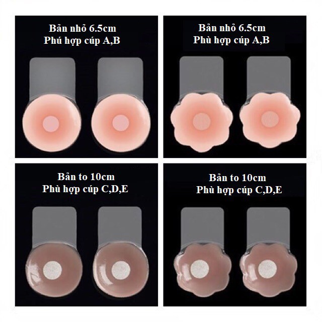 Set 2 Miếng Dán Nâng Ngực Silicon HÀNG LOẠI 1-TÚI ZIP NIÊM PHONG MDN101
