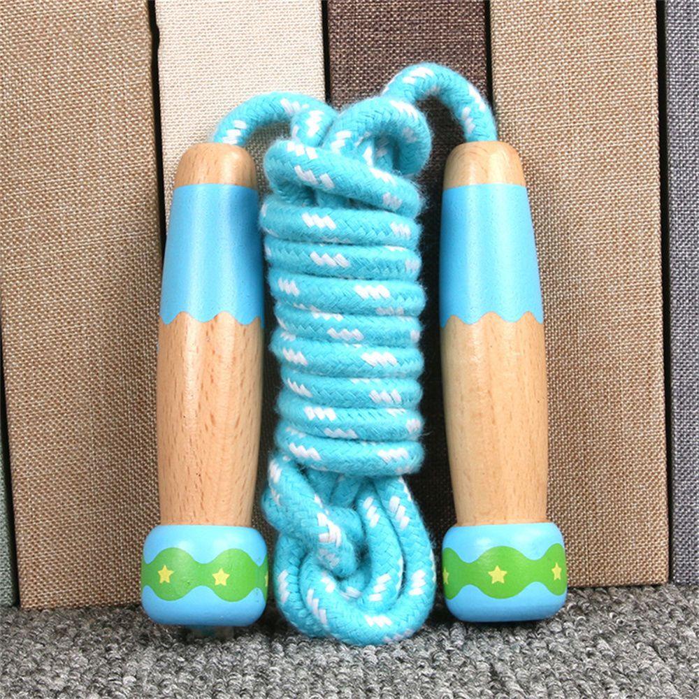 IVORY Dây Nhảy Thể Thao Tay Cầm Gỗ Tùy Chỉnh Tiện Dụng Cho Học Sinh Mẫu Giáo