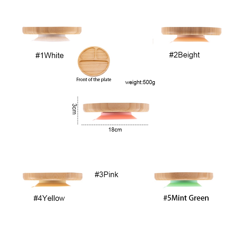 Đĩa ăn Mamimamihome bằng tre an toàn không độc hại cho bé