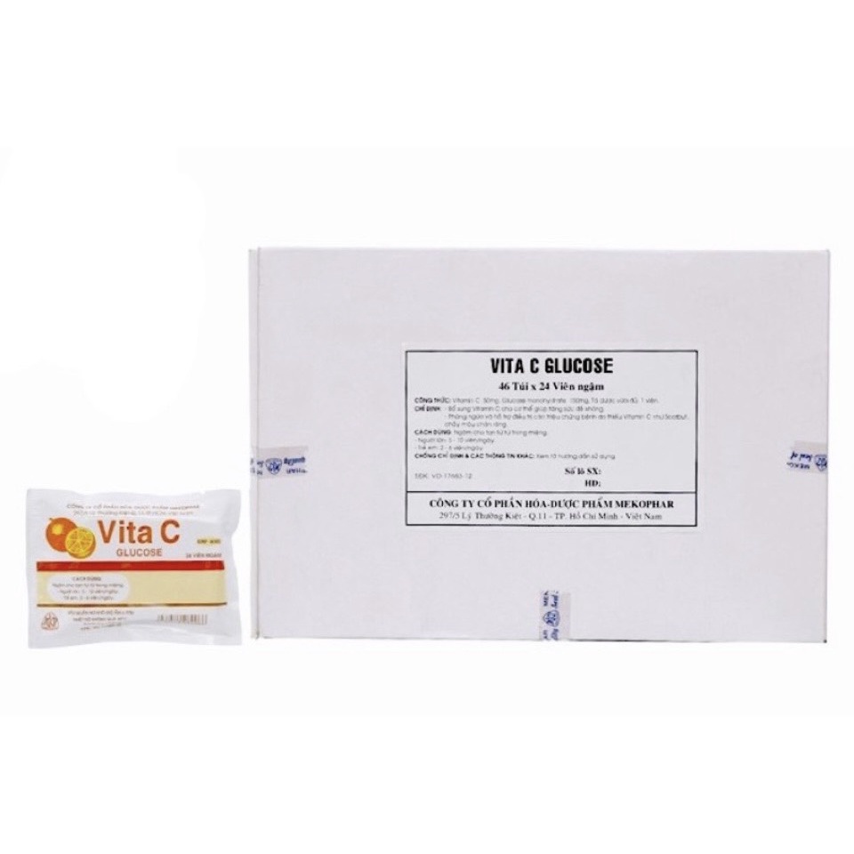 KẸO NGẬM VỊ CAM VITA C HỘP 46 TÚI X 24 VIÊN/GÓI