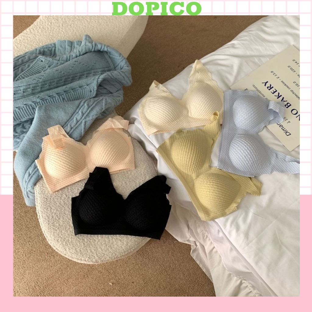 Áo ngực nữ không gọng mút mỏng bản to mặc mềm mại dễ chịu thoải mái DOPICO A3289