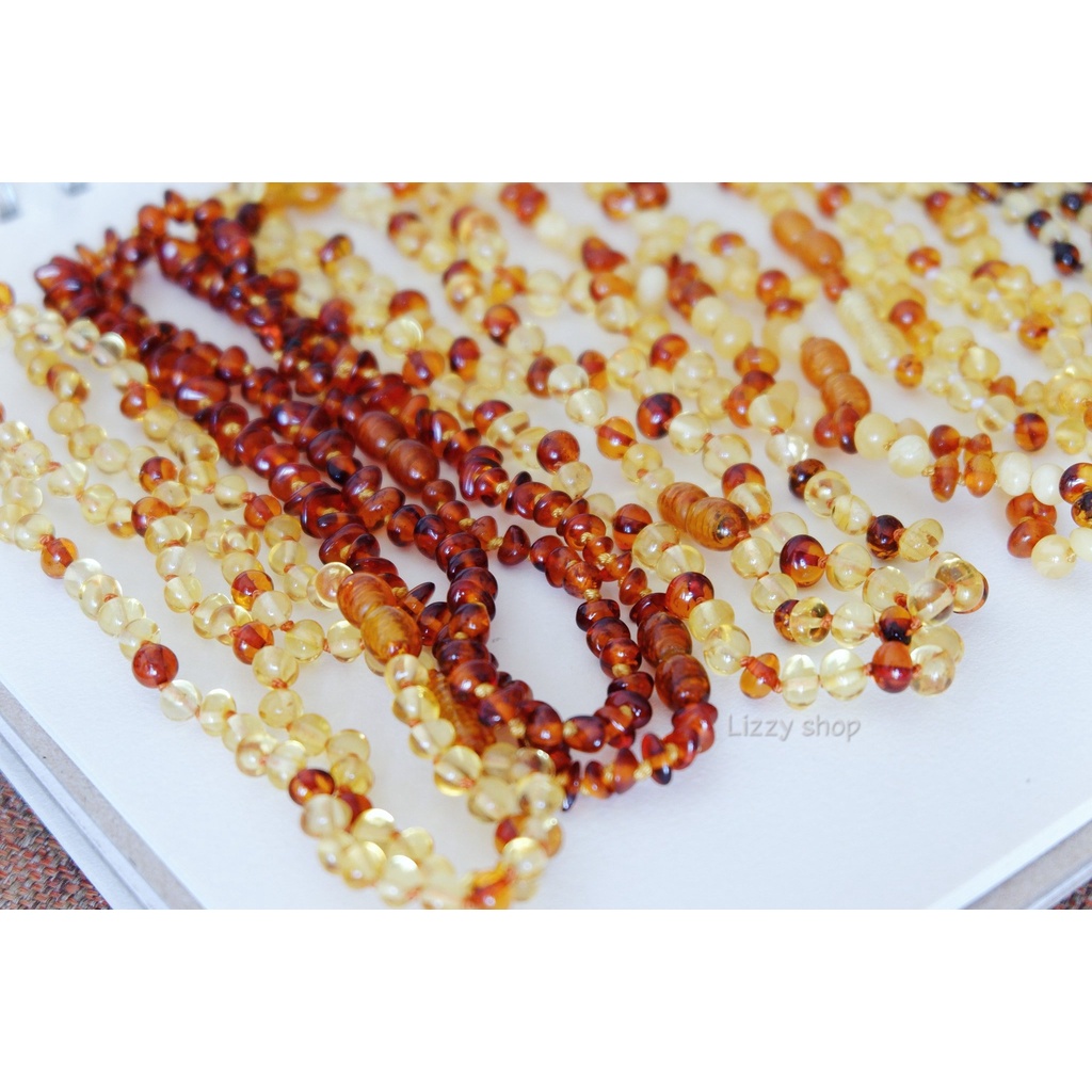 Vòng cổ hổ phách Baltic Nga cho trẻ sơ sinh đến tiểu học