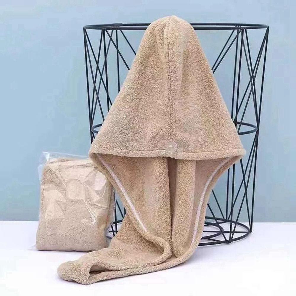 Mũ Trùm Đầu Sấy Khô Tóc Bằng Lông Cừu Nhanh Khô Tiện Dụng