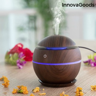 Máy phun sương tạo ẩm nano không khí mini, khuếch tán tinh dầu vân gỗ