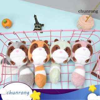 Cr móc khóa gấu mèo nhồi bông đáng yêu