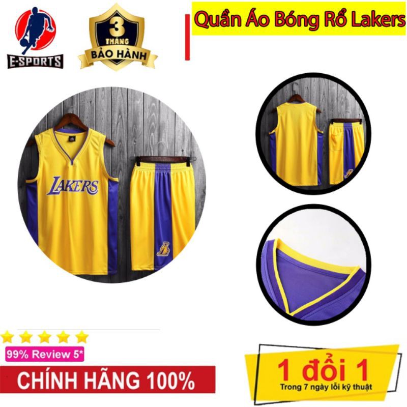 Bộ Quần Áo Bóng Rổ Los Angeles Lakers – Mẫu 2020 SIÊU HOT