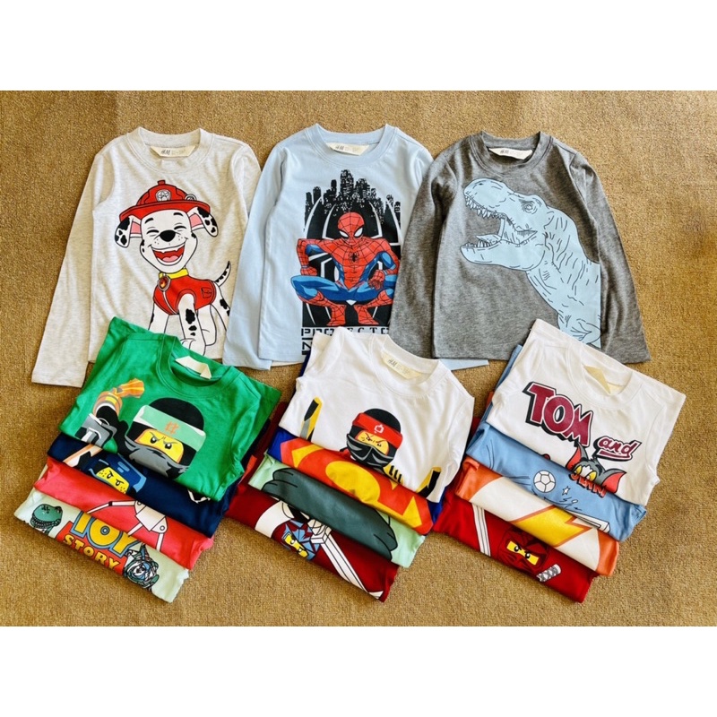 Set 3 áo H M bé trai dư xịn