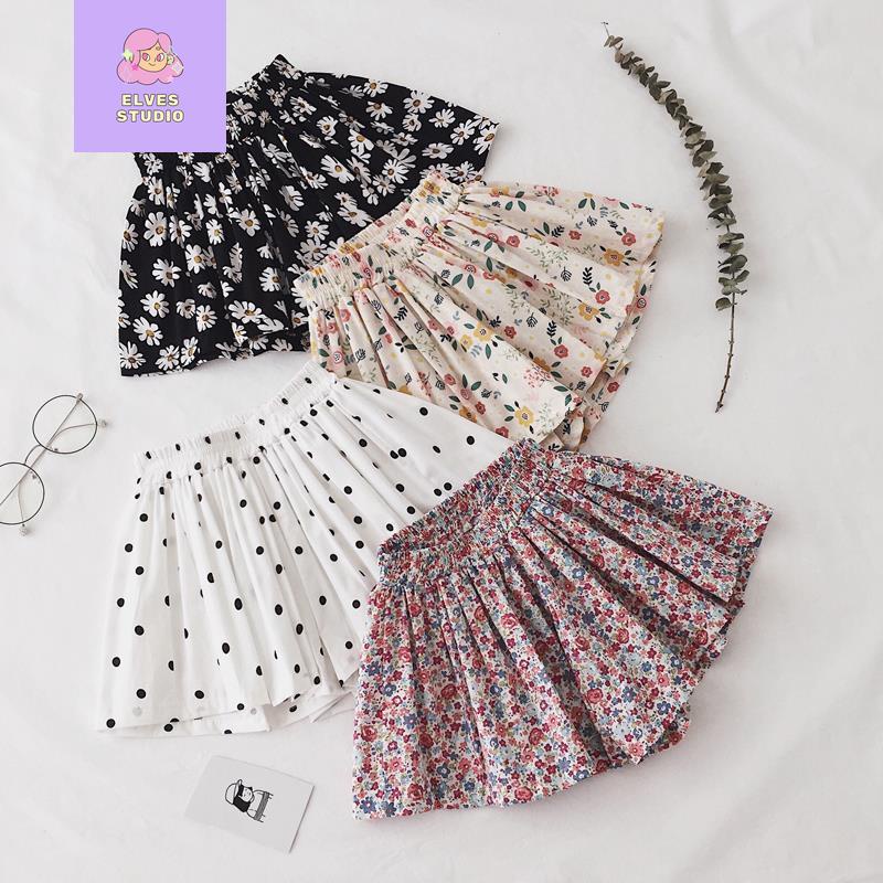 Quần Short Cotton In Hoa Phong Cách Hàn Quốc Thời Trang Mùa Hè Cho Bé Gái 2-10 Tuổi