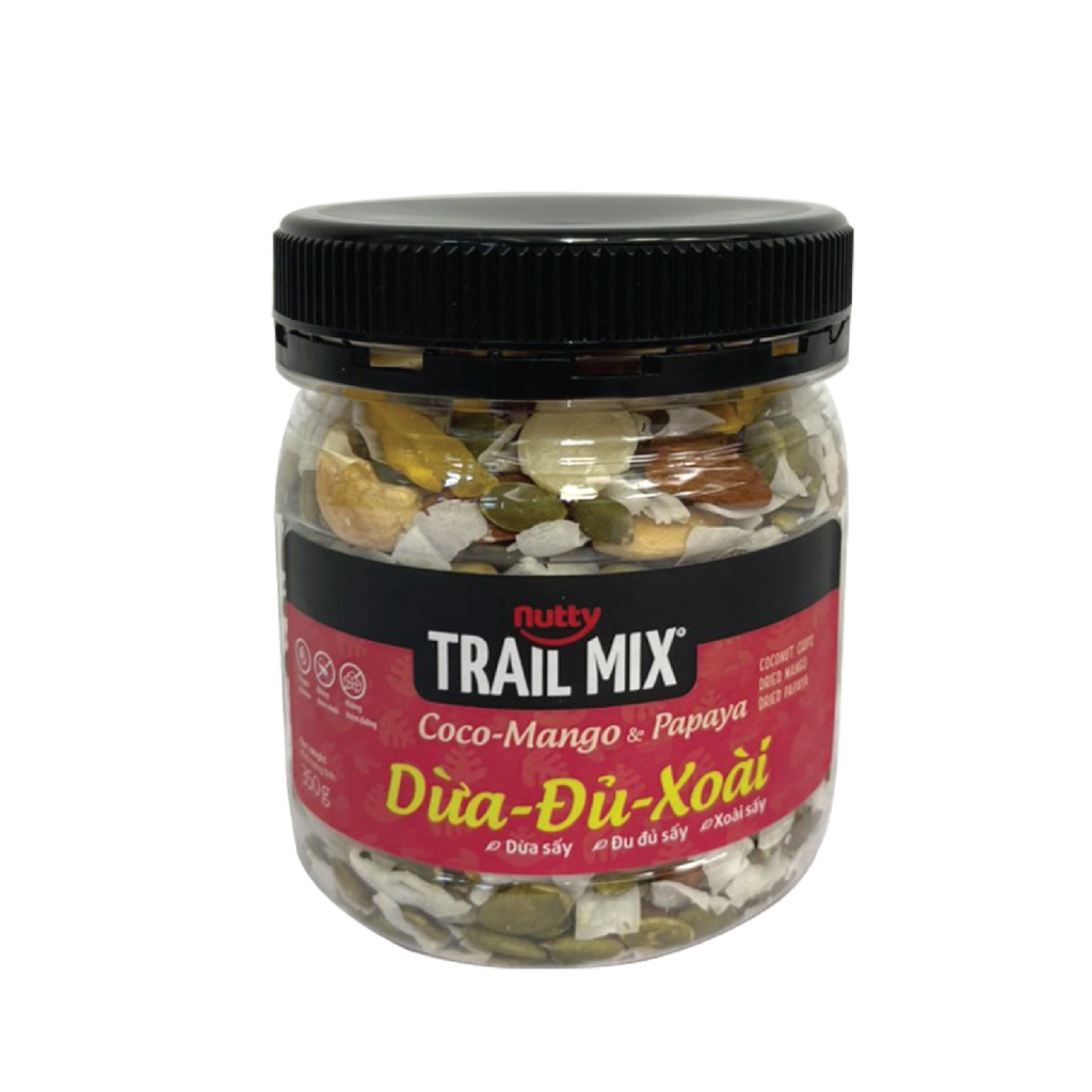 Hạt Dinh Dưỡng Trail Mix muối hồng Nutty - Tự Nhiên, Ít Calo,Heathy, Hỗ Trợ Giảm Cân | Meta Freshgo