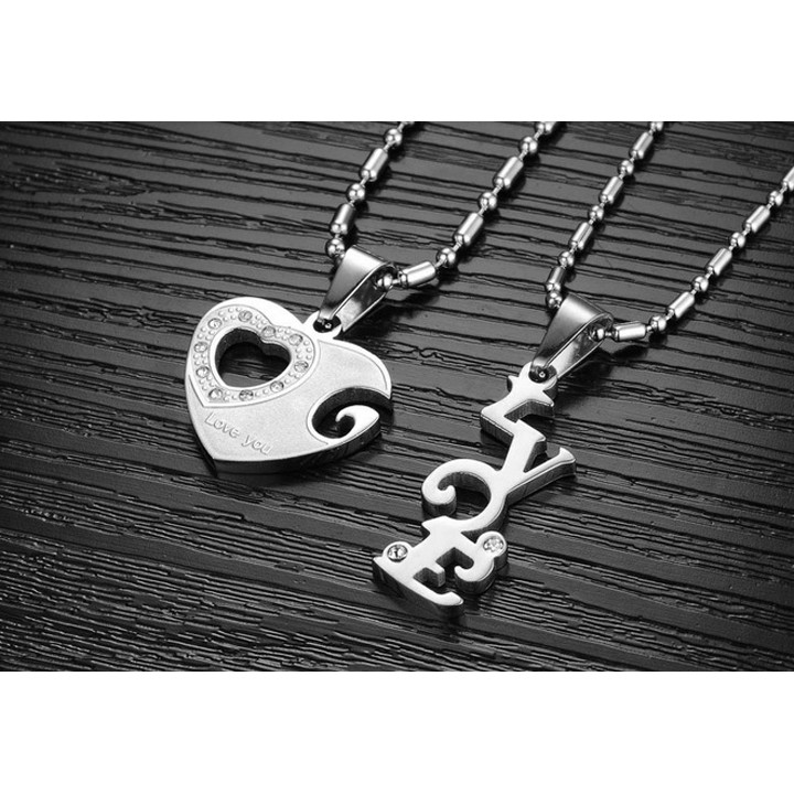 DÂY CHUYỀN CĂP INOX TRÁI TIM CHỮ LOVE MC111 - siêu đẹp chuẩn thời trang