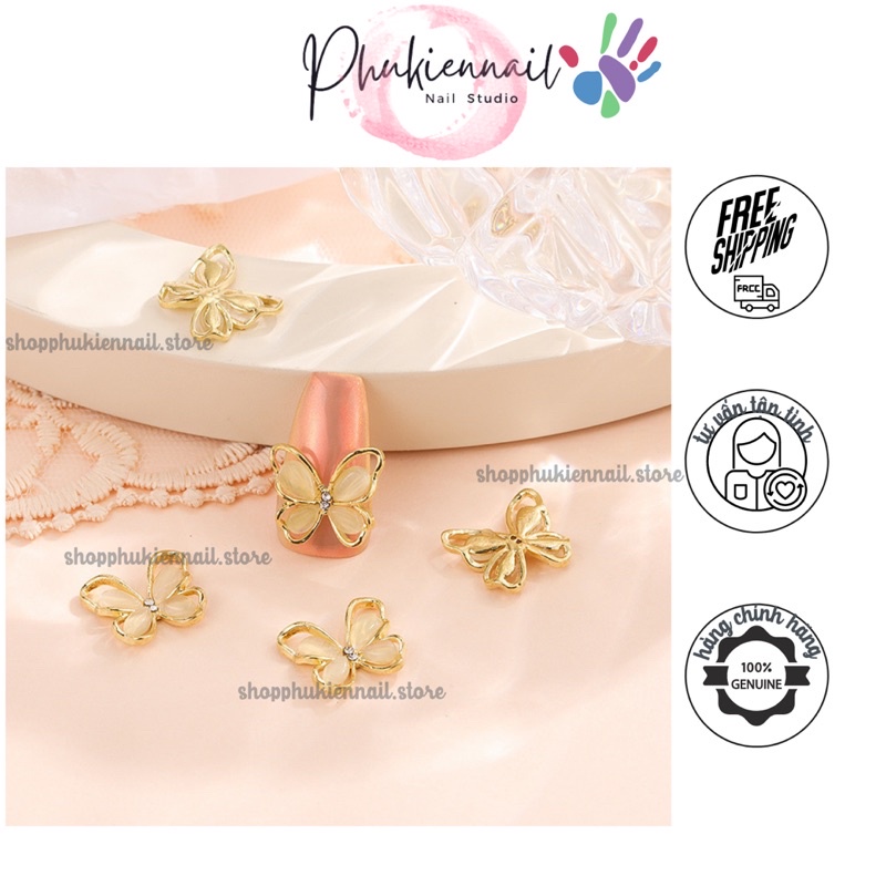 Charm bươm bướm đính naibox thiết kế siêu hot