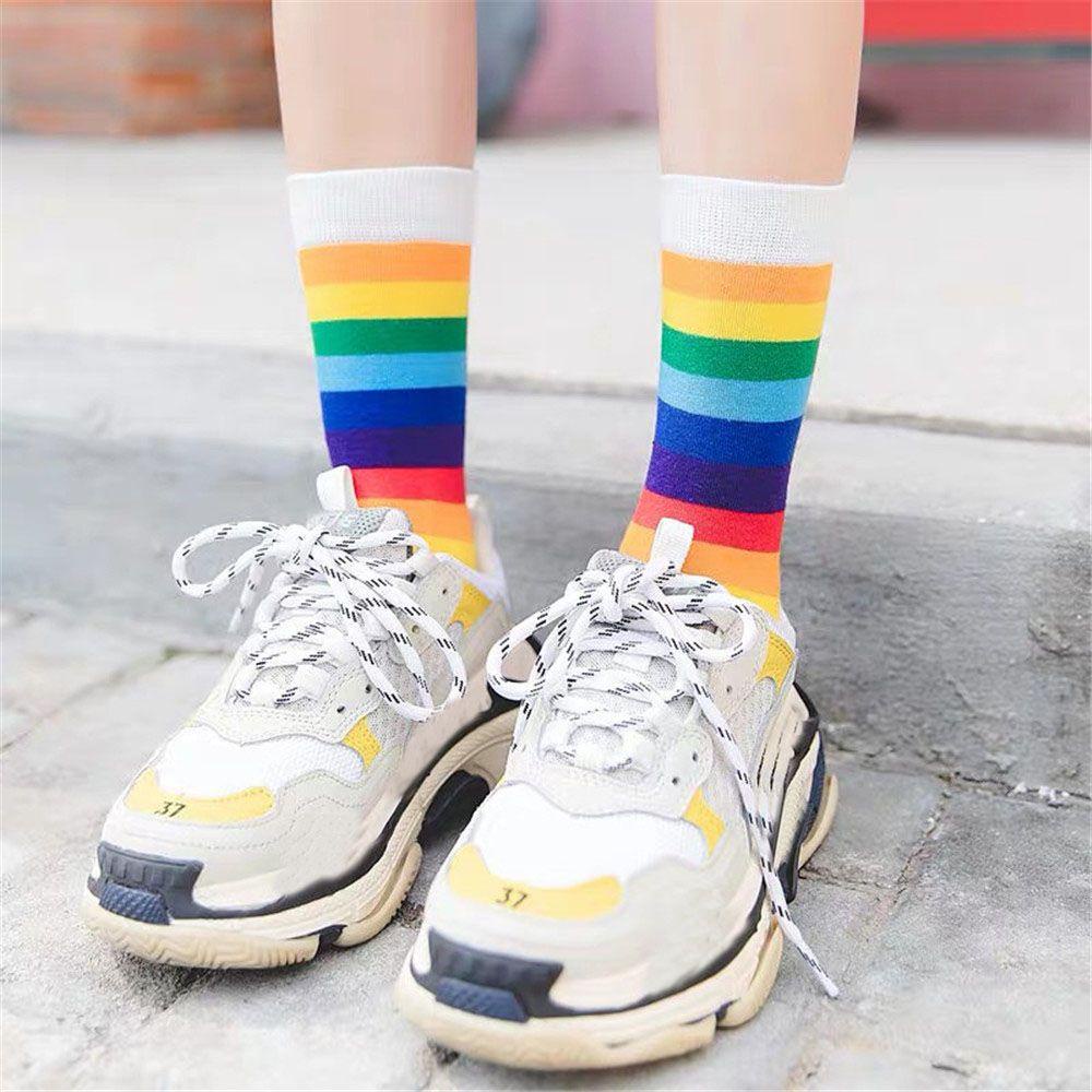 Vớ Thể Thao Unisex Bằng Cotton Phong Cách Harajuku Cổ Điển