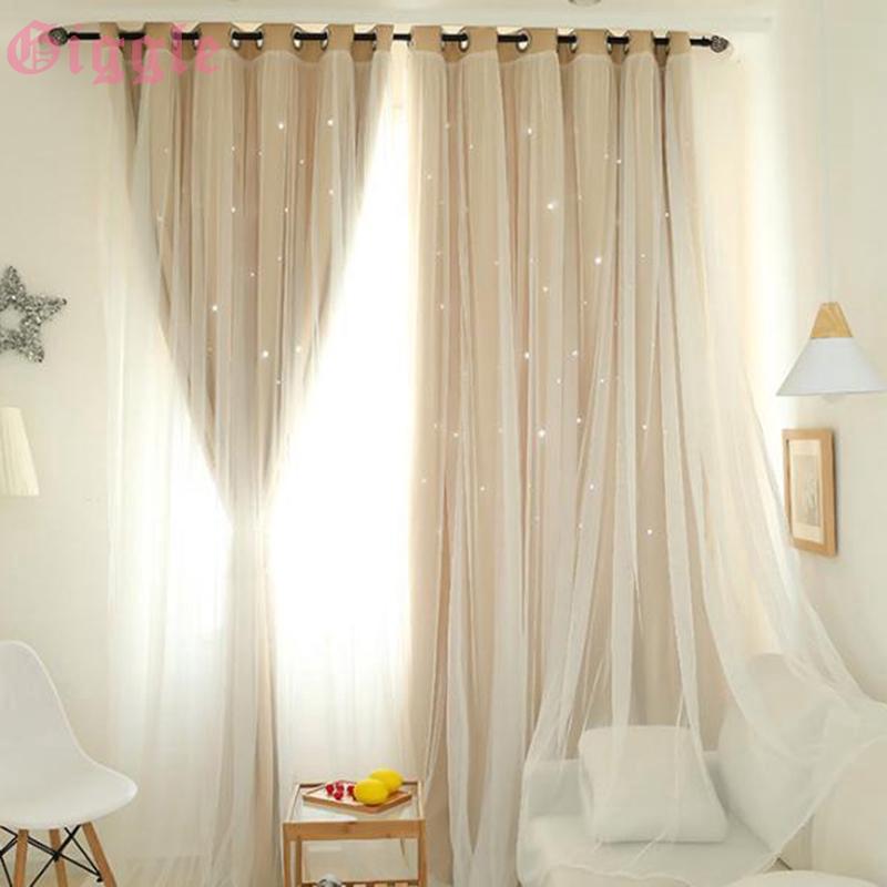 Rèm 2 lớp họa tiết lấp lánh
