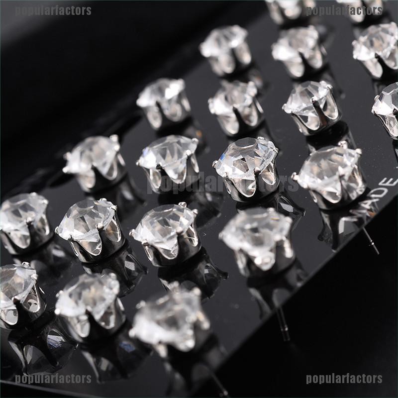 Set 6 / 12 Đôi Bông Tai Đính Đá Sang Trọng Cho Nữ