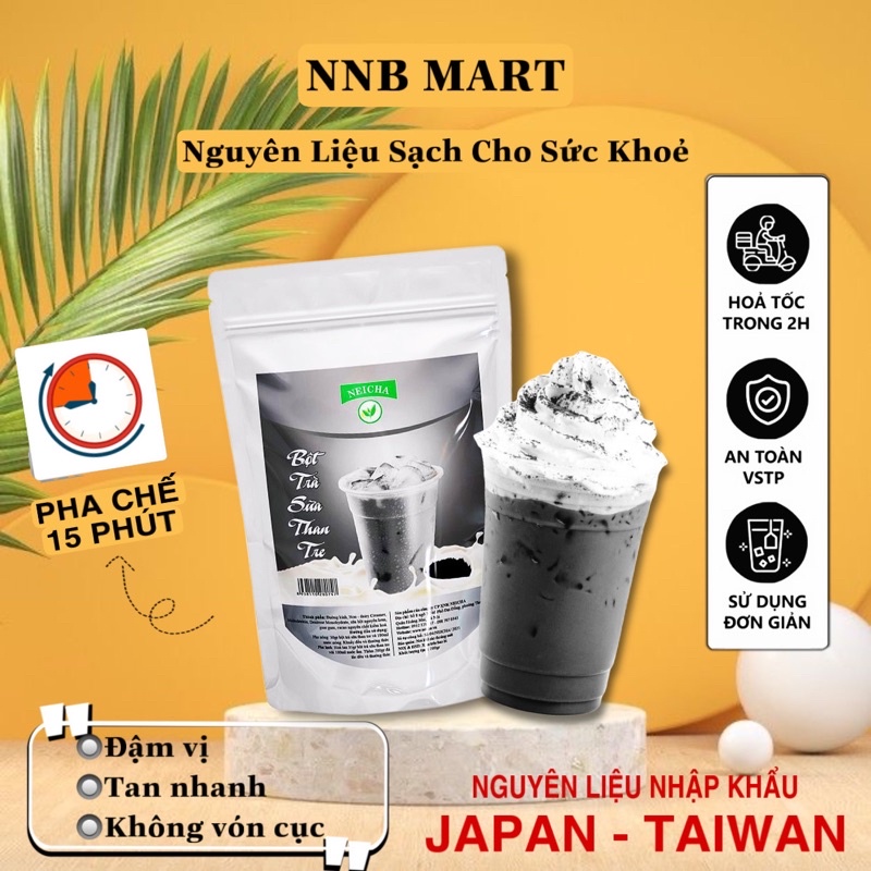 Bột Trà Sữa Neicha/ TRÀ SỮA PHA SẴN Vị Than Tre/ Nguyên liệu pha chế thơm ngon, béo ngậy.