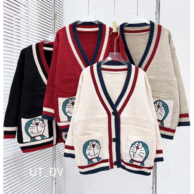 Khoác cadigan doremon