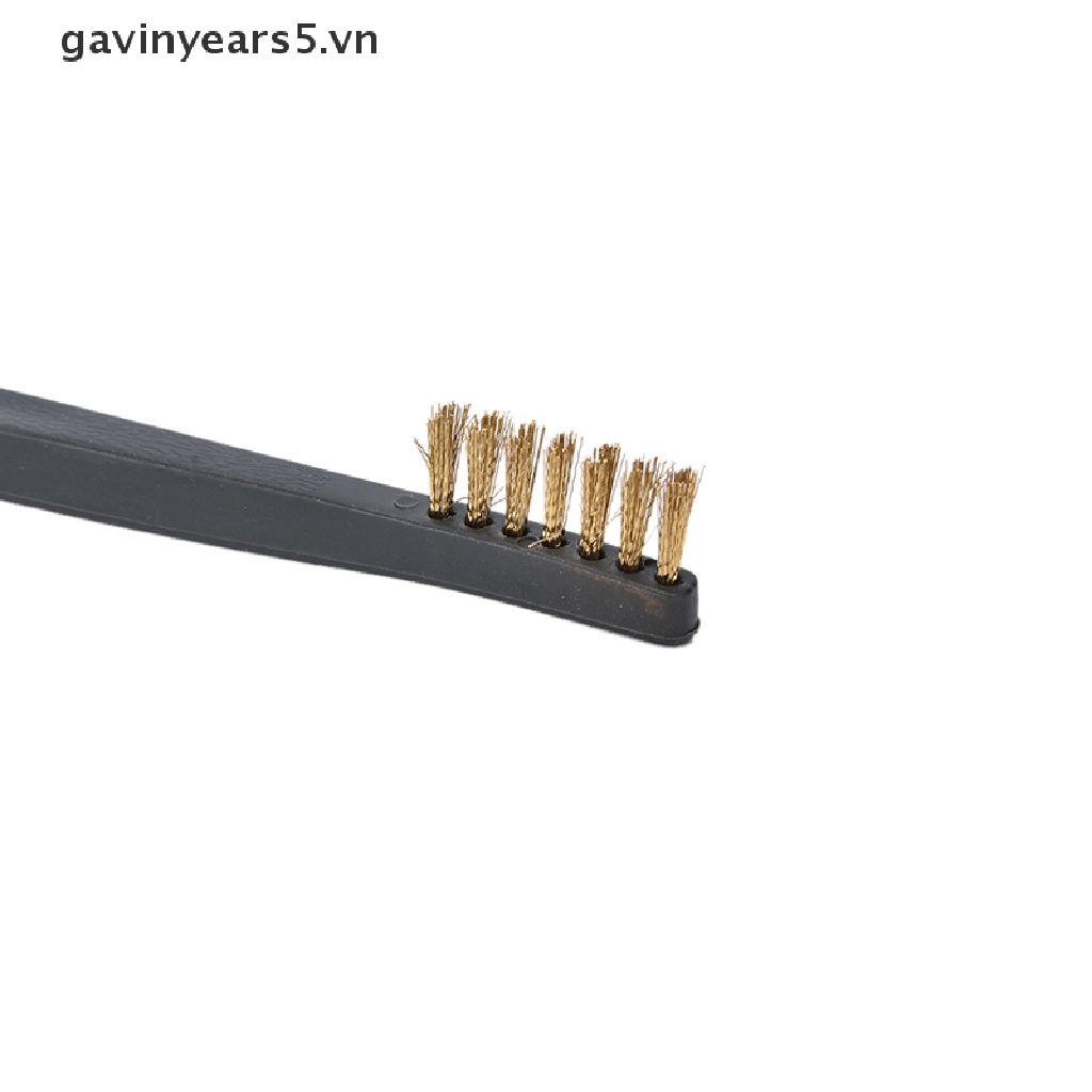 Set 3 bàn chải bằng đồng thau mini vệ sinh đa năng