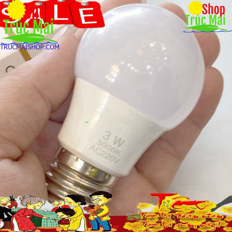Bóng đèn LED 3W ánh sáng vàng, trắng siêu tiết kiệm điện