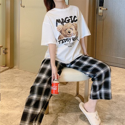 Đồ Bộ Nữ- Bộ Mặc Nhà Chất Liệu Vải Thun Cotton 100% Dáng Suông Cực Ngầu Dễ Thương Guu DN12