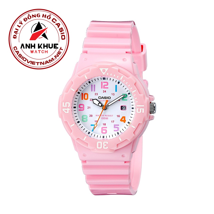 Đồng Hồ Casio | Nữ LRW-200H-4B2VDF | Dây Nhựa Màu Hồng | 3 Kim | Chống Nước WR100M