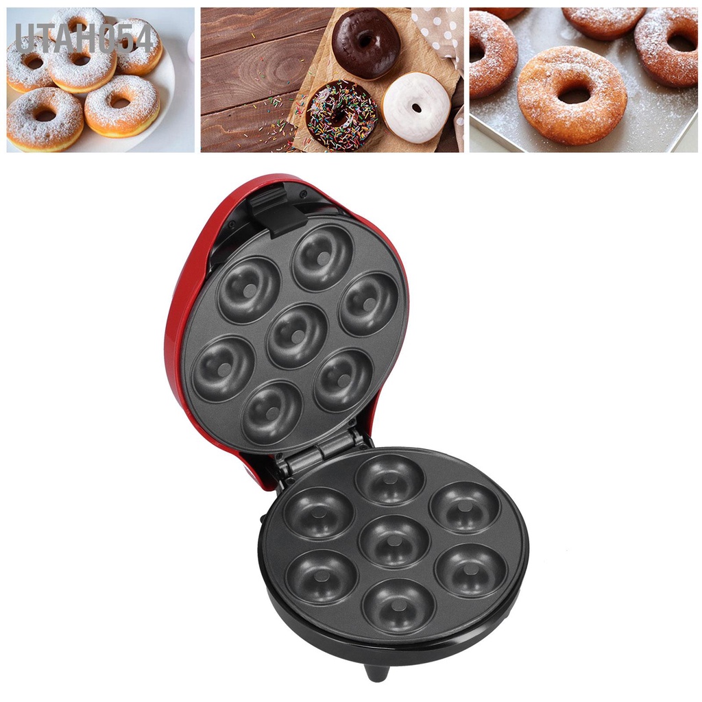 Utah054 1200W 7 lỗ Máy làm bánh rán hai mặt ăn sáng sưởi ấm cho nhà bếp gia đình Sử dụng EU Cắm 220‑240V