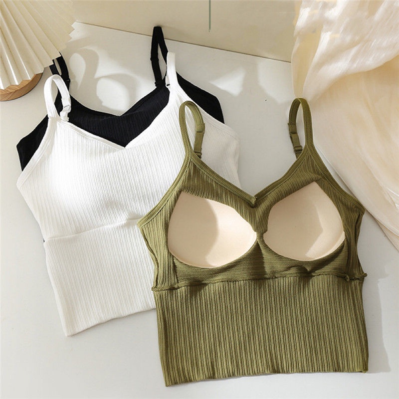 Áo Lót Cotton Một Mảnh Cố Định Cúp Ngực Đẹp Không Gọng Thép