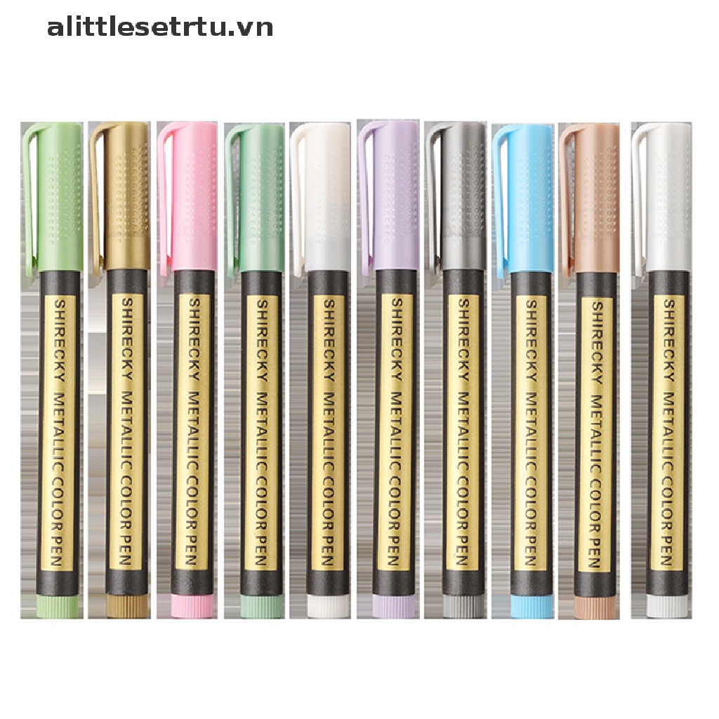 Bút Đánh Dấu Bằng Acrylic 10 Màu Ánh Kim Dùng Trong Trượt Ván