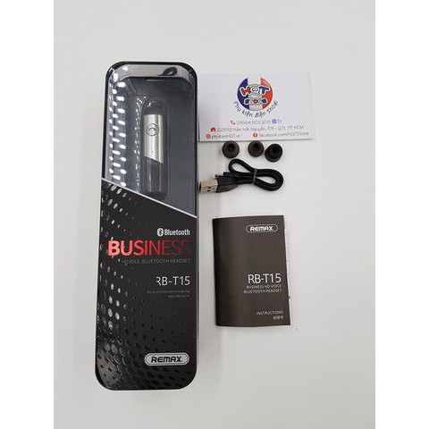 Tai nghe Bluetooth REMAX T15 Rẻ xịn siêu nhỏ chính hãng pin trâu nghe nhạc gọi điện 3.0 4.0 5.0 đàm thoại đẹp sang trọng