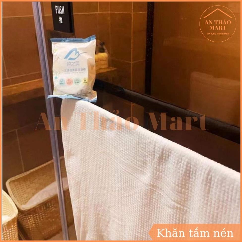 Khăn Tắm Nén Du Lịch Bằng Cotton Tiện Lợi Dùng Một Lần 70*140 cm