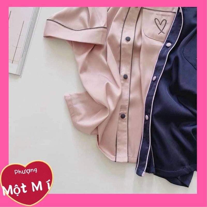 BỘ NGỦ LỤA SATIN vải siêu mịn mát quần sooc mặc nhà siêu xinh | BigBuy360 - bigbuy360.vn