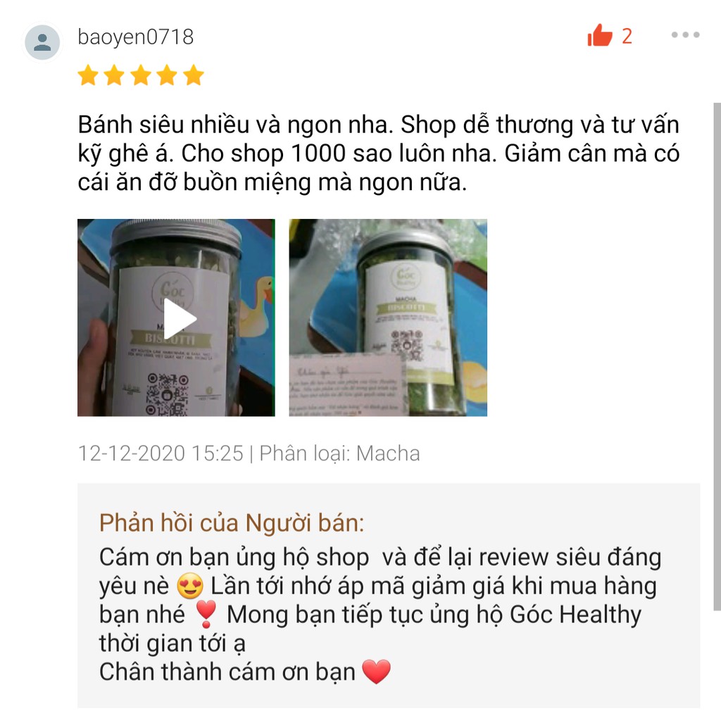 Biscotti nguyên cám Góc Healthy nguyên liệu chọn lọc, bánh ăn kiêng nam nữ đều dùng được