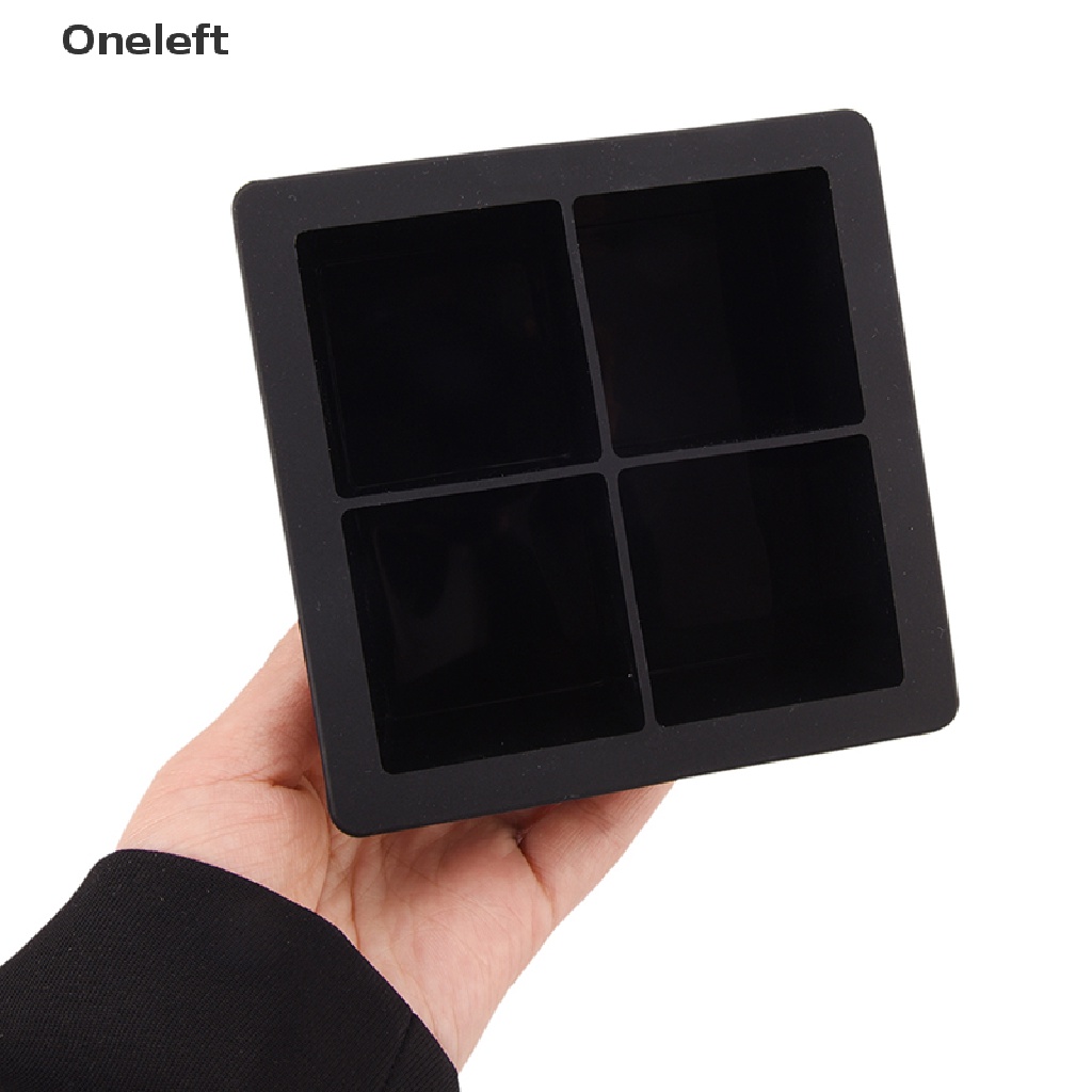 Oneleft Giant Silicone Ice Cube Square Jumbo King Size Big Black Mould Large Mold Tray VN